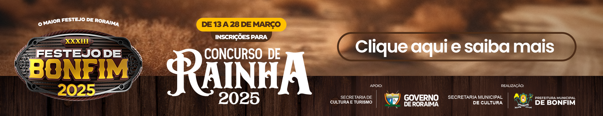 CONCURSO PARA A ESCOLHA DA RAINHA DO XXXIII FESTEJO DE BONFIM - RR