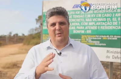 Prefeito acompanha obra de construção da rede monofásica do sistema rural em Vila Vilhena